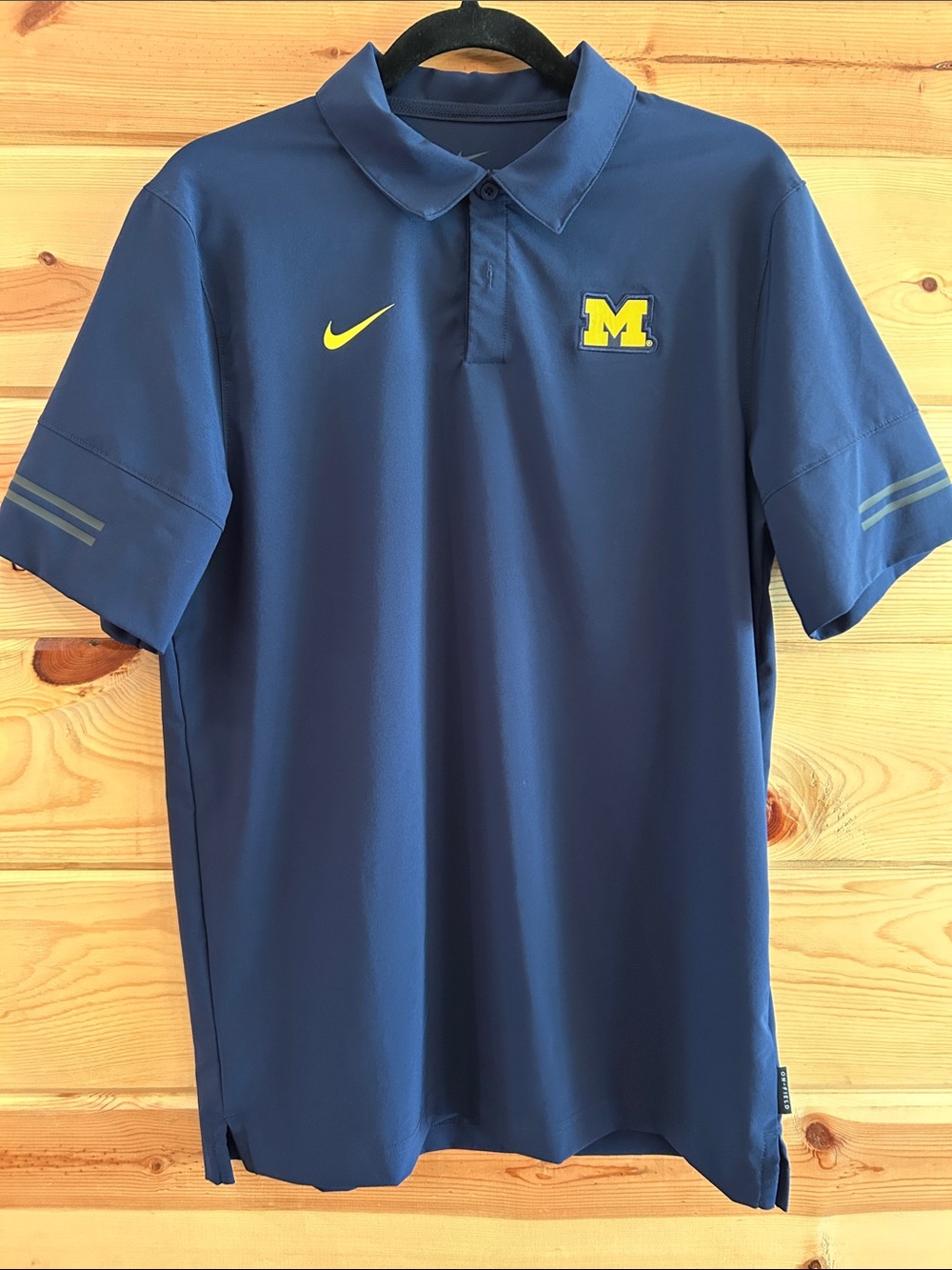 Nike Men’s Navy MICHIGAN Polo, On-Field, Size M